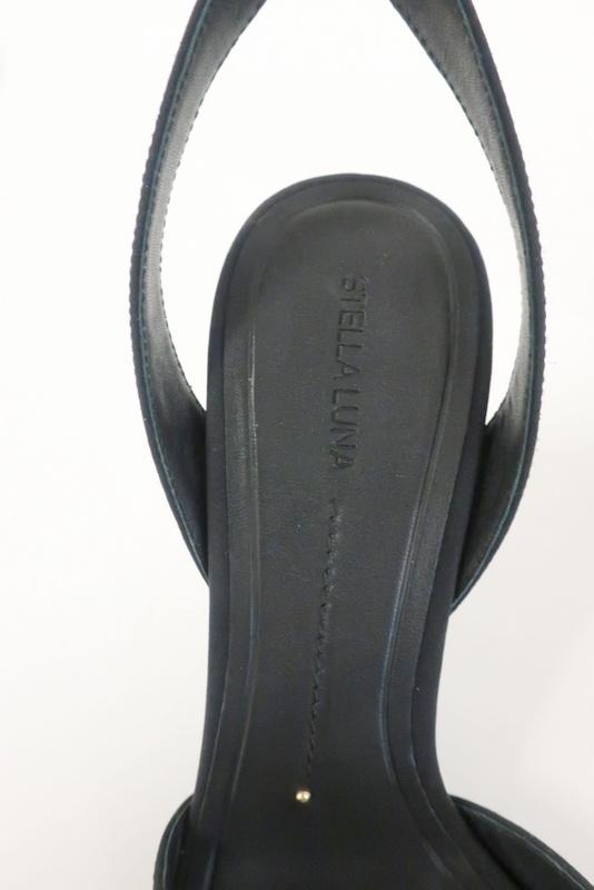 Stella Luna Sandals Black Crepe Size 36 Ankle Strap Heel available at CelebrityOwned.com img_6
