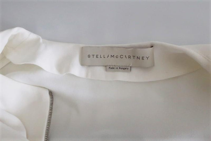 Stella McCartney Arlesa Half-Zip Blouse White Cady Size 40 Long Sleeve Top available at CelebrityOwned.com img_8