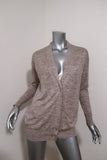 Stella McCartney Cardigan Beige Marled Silk-Linen Size 36 V-Neck Sweater available at CelebrityOwned.com img_1