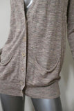 Stella McCartney Cardigan Beige Marled Silk-Linen Size 36 V-Neck Sweater available at CelebrityOwned.com img_3