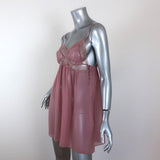 Stella McCartney Chemise Pink Lace-Trim Silk Size Medium Mini Slip Dress available at CelebrityOwned.com img_2
