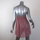 Stella McCartney Chemise Pink Lace-Trim Silk Size Medium Mini Slip Dress available at CelebrityOwned.com img_6