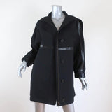 Stella McCartney Coat Black Wool Twill Size 36 Zipped-Back Jacket available at CelebrityOwned.com img_1