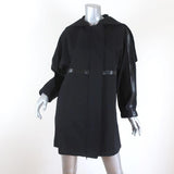 Stella McCartney Coat Black Wool Twill Size 36 Zipped-Back Jacket available at CelebrityOwned.com img_2