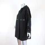 Stella McCartney Coat Black Wool Twill Size 36 Zipped-Back Jacket available at CelebrityOwned.com img_3