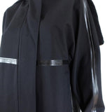 Stella McCartney Coat Black Wool Twill Size 36 Zipped-Back Jacket available at CelebrityOwned.com img_4