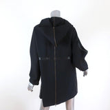 Stella McCartney Coat Black Wool Twill Size 36 Zipped-Back Jacket available at CelebrityOwned.com img_6