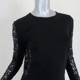 Stella McCartney Dress Black Lace-Paneled Jersey Size 42 Long Sleeve Sheath available at CelebrityOwned.com img_2