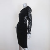 Stella McCartney Dress Black Lace-Paneled Jersey Size 42 Long Sleeve Sheath available at CelebrityOwned.com img_3