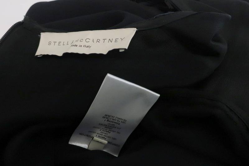 Stella McCartney Dress Navy/Black Sequined Ombre Chiffon Size 38 Short Sleeve available at CelebrityOwned.com img_6