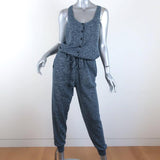 Stella McCartney Jumpsuit Blue Space Dye Cotton Knit Size 40 Sleeveless available at CelebrityOwned.com img_1