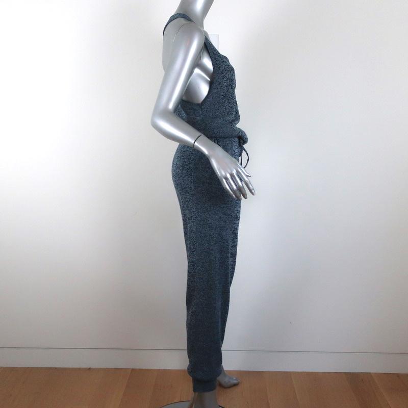 Stella McCartney Jumpsuit Blue Space Dye Cotton Knit Size 40 Sleeveless available at CelebrityOwned.com img_5