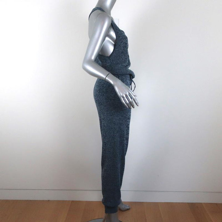 Stella McCartney Jumpsuit Blue Space Dye Cotton Knit Size 40 Sleeveless available at CelebrityOwned.com img_5