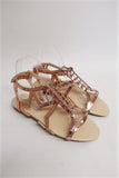 Stella McCartney Lucy Star Sandals Rose Gold Metallic Faux Leather Size 38.5 available at CelebrityOwned.com img_1