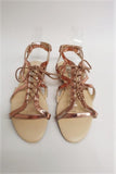 Stella McCartney Lucy Star Sandals Rose Gold Metallic Faux Leather Size 38.5 available at CelebrityOwned.com img_2