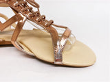 Stella McCartney Lucy Star Sandals Rose Gold Metallic Faux Leather Size 38.5 available at CelebrityOwned.com img_8
