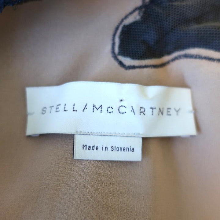 Stella McCartney One-Shoulder Peplum Top Emma Navy &amp; Black Lace Size 36 available at CelebrityOwned.com img_6