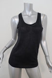 Stella McCartney Racerback Tank Top Black Melange Jersey Size 38 available at CelebrityOwned.com img_1