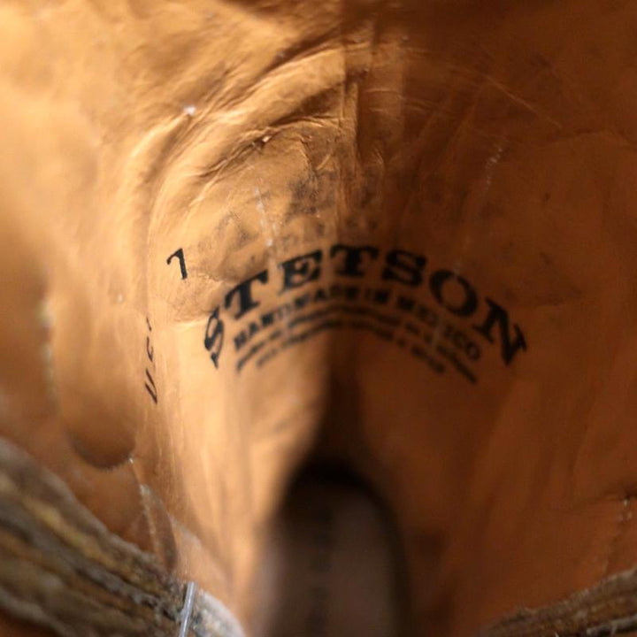 Stetson Cowboy Boots Brown Cutout Leather &amp; Lace Size 7 NEW available at CelebrityOwned.com img_11