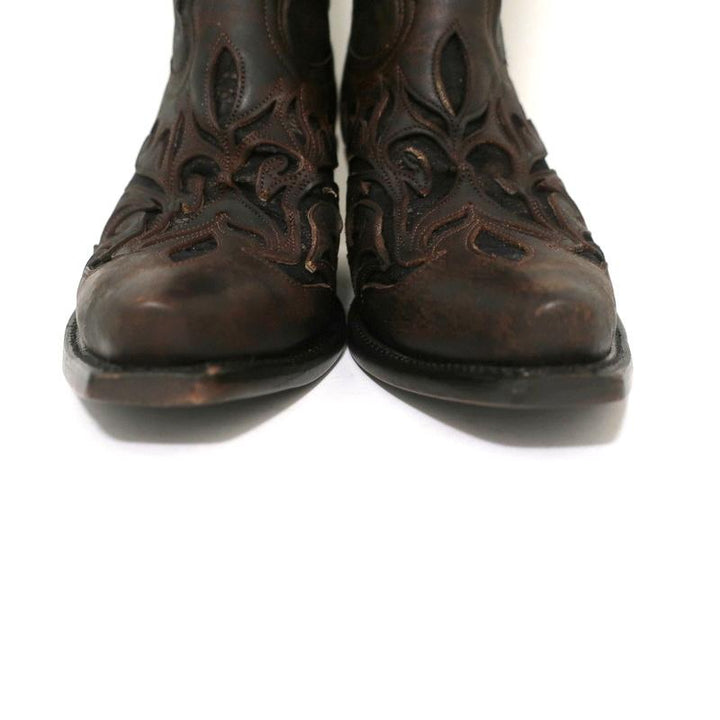 Stetson Cowboy Boots Brown Cutout Leather &amp; Lace Size 7 NEW available at CelebrityOwned.com img_5
