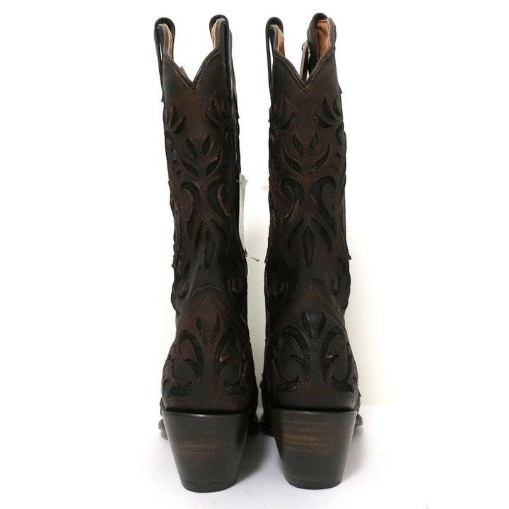 Stetson Cowboy Boots Brown Cutout Leather &amp; Lace Size 7 NEW available at CelebrityOwned.com img_8