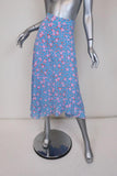 Stine Goya Skirt Marigold Blue/Pink Checkered Poly Size Small Asymmetrical Midi available at CelebrityOwned.com img_2