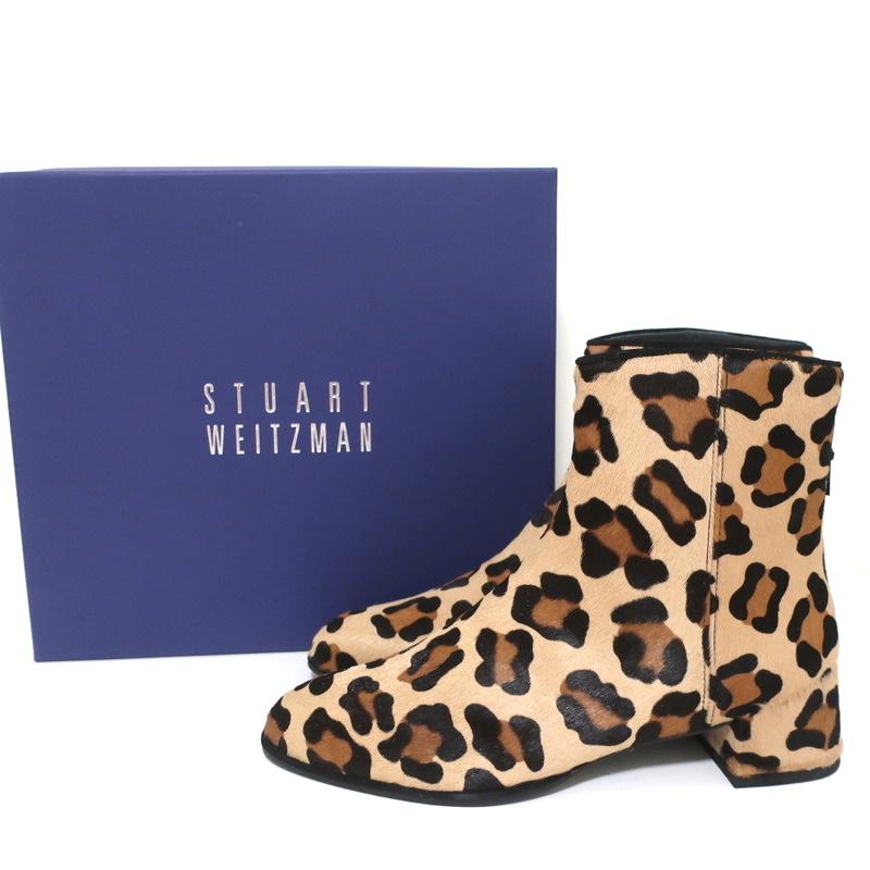 Stuart Weitzman Ankle Boots Leopard Print Pony Hair Size 8 NEW – Celebrity Owned
