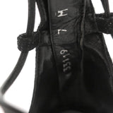 Stuart Weitzman LegWrap Lace-Up Sandal Black Textured Suede Size 7 Open Toe Heel available at CelebrityOwned.com img_11