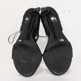 Stuart Weitzman LegWrap Lace-Up Sandal Black Textured Suede Size 7 Open Toe Heel available at CelebrityOwned.com img_12