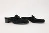 Stuart Weitzman Mules Black Jeweled Suede Size 7.5 Low Heel Slip-On Loafers