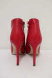 Stuart Weitzman Pureaok Ankle Boots Red Leather Size 6.5 Pointed Toe Booties available at CelebrityOwned.com img_8