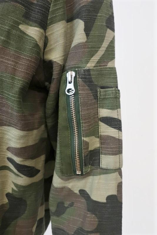 Sundry Camo Bomber Jacket Army Green Cotton Size 2 available at CelebrityOwned.com img_4
