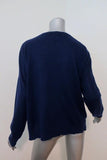 Sundry LA NY Sweater Navy Wool-Cashmere Size 1 Crewneck Pullover available at CelebrityOwned.com img_5