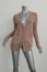 T by Alexander Wang Cardigan Tan Cotton Knit Size Small V-Neck Sweater