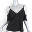 T by Alexander Wang Cold Shoulder Top Black Ponte Size Extra Small NEW