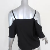 T by Alexander Wang Cold Shoulder Top Black Ponte Size Extra Small NEW available at CelebrityOwned.com img_4