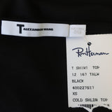 T by Alexander Wang Cold Shoulder Top Black Ponte Size Extra Small NEW available at CelebrityOwned.com img_5