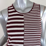 T by Alexander Wang Tank Top Burgundy/Cream Mixed-Stripe Knit Size Small available at CelebrityOwned.com img_2