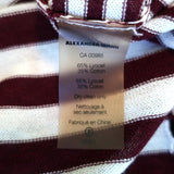 T by Alexander Wang Tank Top Burgundy/Cream Mixed-Stripe Knit Size Small available at CelebrityOwned.com img_7