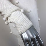THE GREAT Pom Pom Sweater White Cotton Knit Size 0 Crewneck Pullover available at CelebrityOwned.com img_5