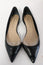 Tamara Mellon Darling Flat Black Leather & PVC Size US 7.5 d'Orsay Pointed Toe