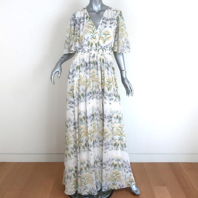 Ted Baker Maxi Dress Bilia Papyrus Floral Print Chiffon Size 3 Short Sleeve NEW available at CelebrityOwned.com img_1