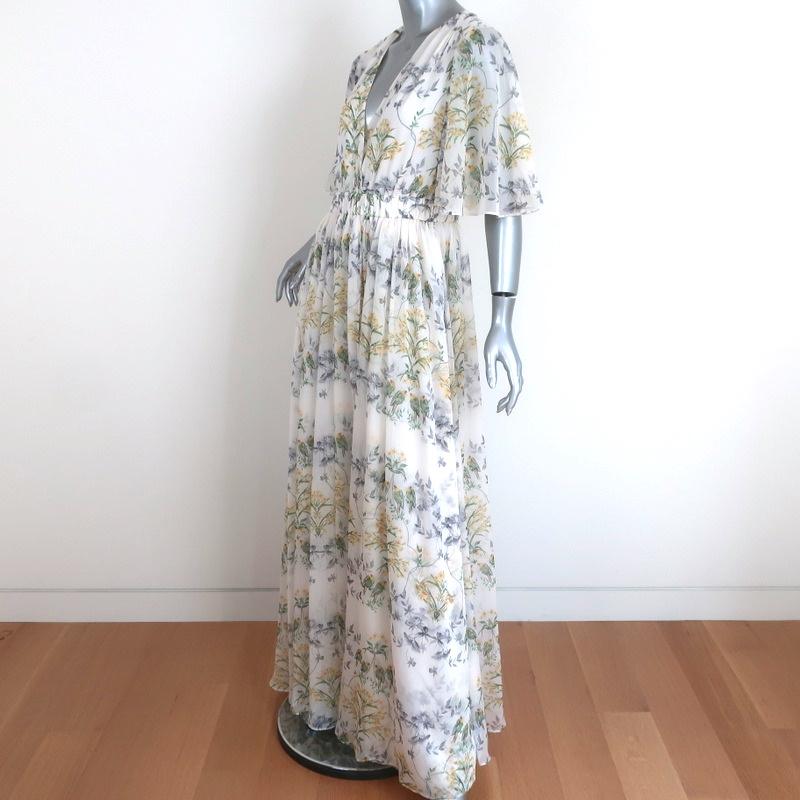 Ted Baker Maxi Dress Bilia Papyrus Floral Print Chiffon Size 3 Short Sleeve NEW available at CelebrityOwned.com img_3