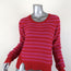 Thakoon Sweater Pink/Red Striped Wool-Cashmere Size Large Crewneck Pullover