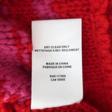 Thakoon Sweater Pink/Red Striped Wool-Cashmere Size Large Crewneck Pullover available at CelebrityOwned.com img_8