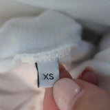 Thakoon T-Shirt Dress White Pleated Cotton Size Extra Small Short Sleeve Mini available at CelebrityOwned.com img_7