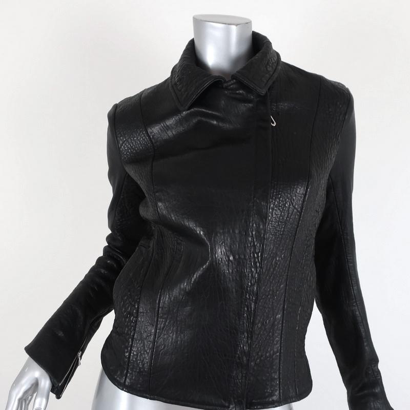 The Eternal Leather Biker Jacket Black Size Small Moto Jacket available at CelebrityOwned.com img_1