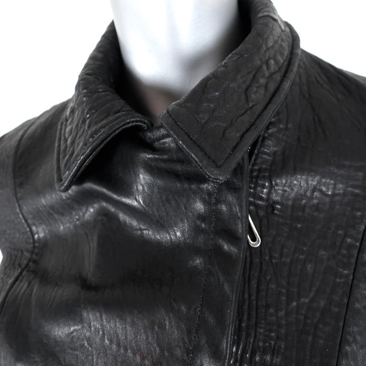 The Eternal Leather Biker Jacket Black Size Small Moto Jacket available at CelebrityOwned.com img_2