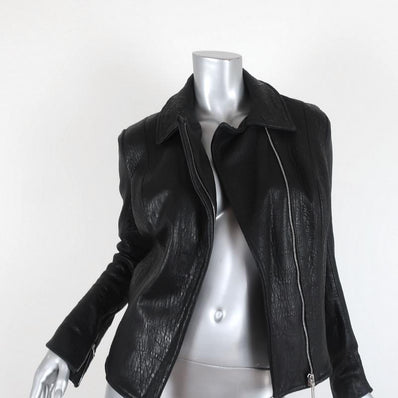 The Eternal Leather Biker Jacket Black Size Small Moto Jacket available at CelebrityOwned.com img_3