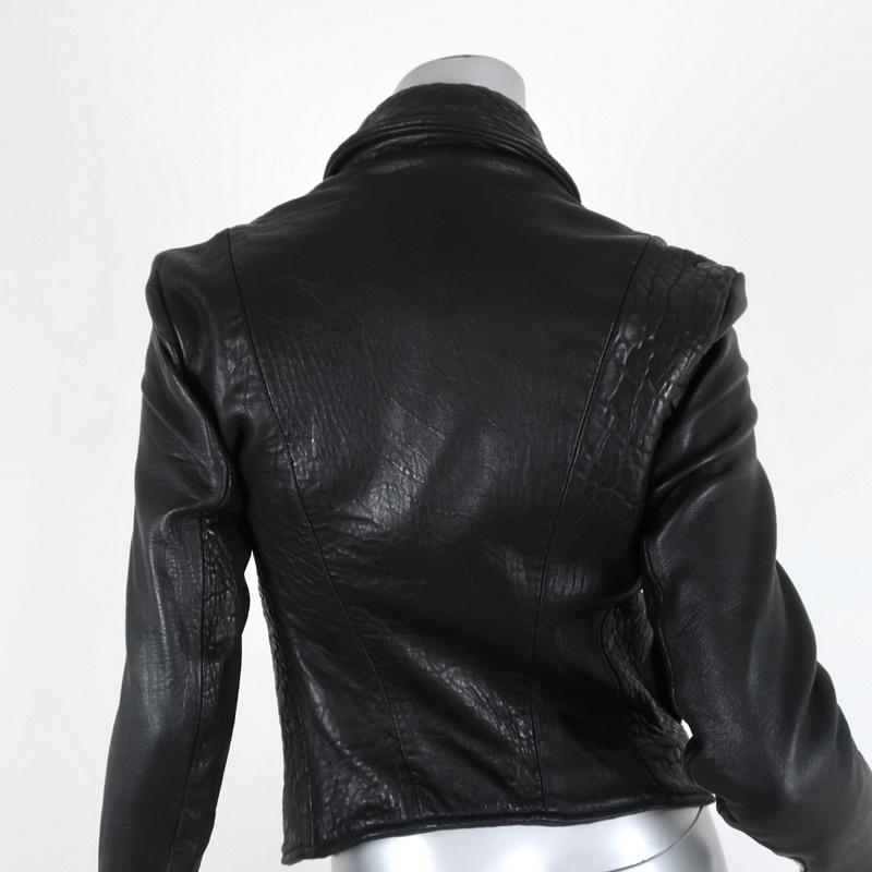 The Eternal Leather Biker Jacket Black Size Small Moto Jacket available at CelebrityOwned.com img_6
